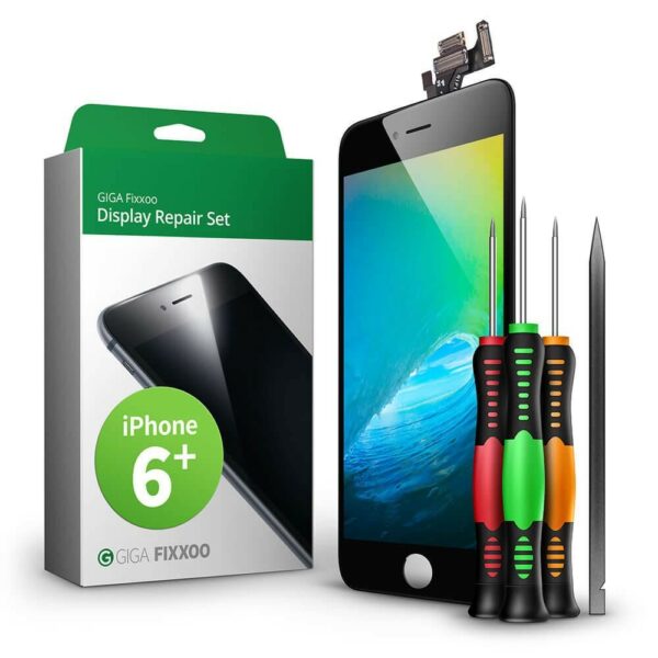 GIGA FIXXOO iPhone 6 Plus Display Reparaturset schwarz