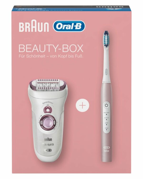 Braun Beauty Box Silk-epil 9-700 SensoSmart & Oral-B Pulsonic Slim Luxe Epilierer