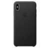 Apple iPhone Xs Max Leder Case – Schwarz Handyhülle