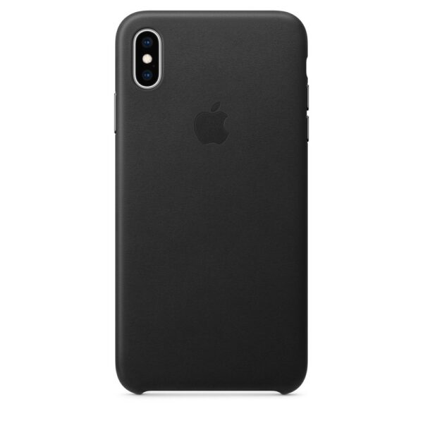 Apple iPhone Xs Max Leder Case – Schwarz Handyhülle