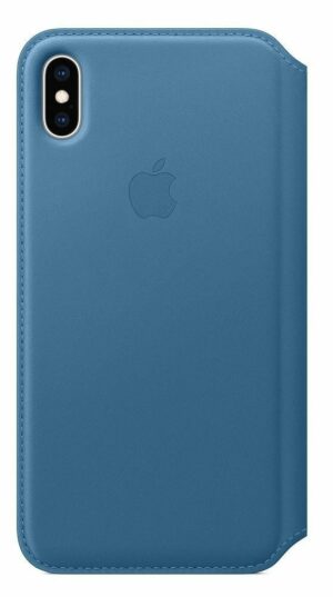 Apple iPhone Xs Max Leder Folio – Cape Cod Blau Handyhülle