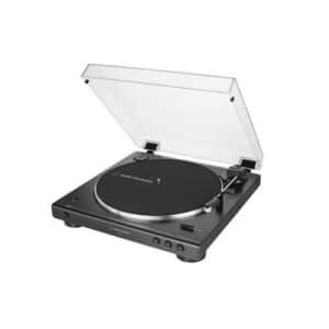 Audio-Technica AT-LP60XBT schwarz Vollautomatischer Stereo-Plattenspieler mit Riemenantrieb