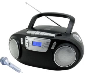 Soundmaster SCD5800 schwarz Radiorekorder mit CD-Spieler und Kassettendeck