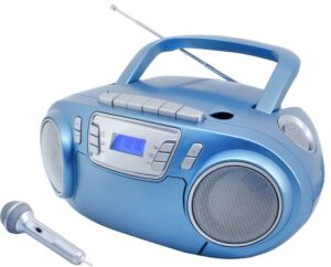 Soundmaster SCD5800 blau Radiorekorder mit CD-Spieler und Kassettendeck
