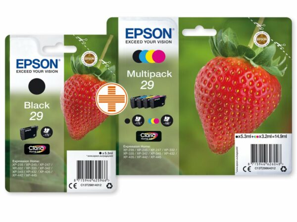 Epson Bundle Erdbeere MultiPack + schwarz Druckerpatrone