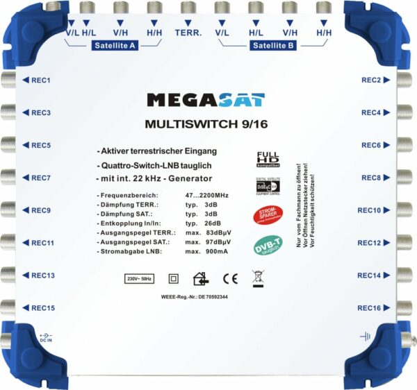 Megasat Multischalter 9/16