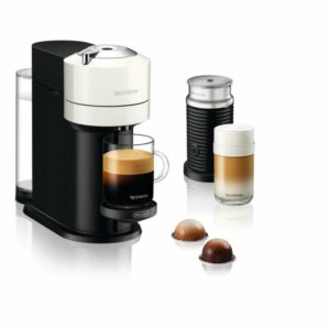 Delonghi Nespresso-Kapselmaschine Vertuo Next ENV 120.W + Zugabe Aeroccino Milchaufschäumer