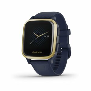 Garmin Venu SQ Music dunkelblau/weissgold Smartwatch