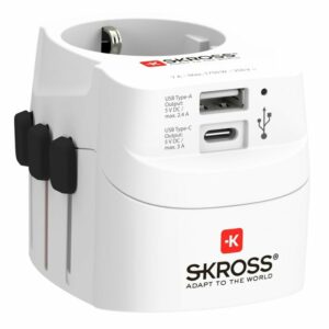 Skross Reisestecker "PRO Light USB" (A/C)