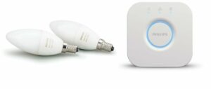 Philips Hue Starter-Set White & Color Ambiance E14 2x + Bridge