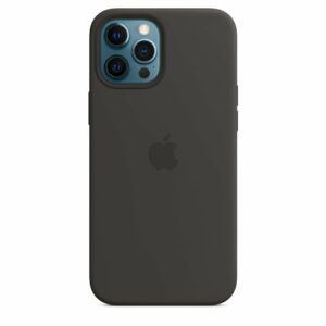 Apple iPhone 12 Pro Max Silikon Case mit MagSafe - Schwarz Handyhülle