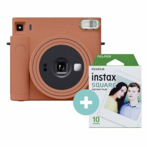 Fujifilm Instax Square SQ1 terracotta orange incl. Film (10 Blatt) Sofortbildkamera