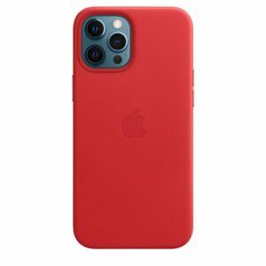 Apple iPhone 12 Pro Max Leder Case mit MagSafe - (PRODUCT)RED Handyhülle