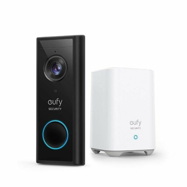 eufy 2K Videotürklingel (Akkugeladen) mit Homebase schwarz