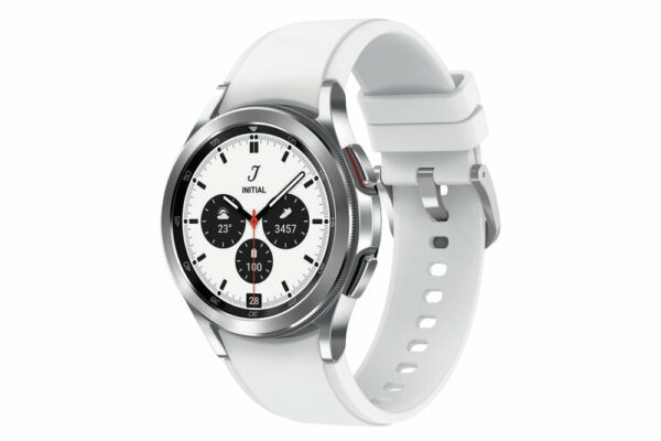 Samsung Galaxy Watch4 Classic Edelstahlgehäuse Bluetooth 42mm Silver Smartwatch