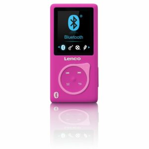 Lenco MP-208 MP3/MP4 Player mit Bluetooth® und 8GB Micro SD Card pink