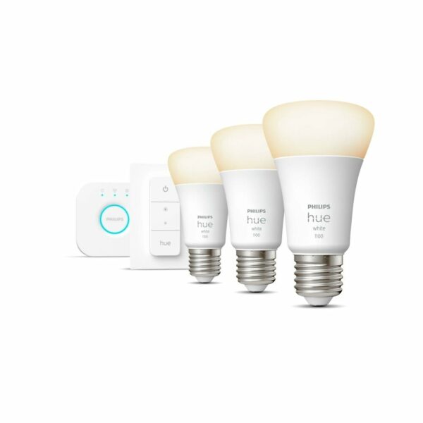 Philips Hue White E27 Set + Switch 3 x 75 W Starter-Set