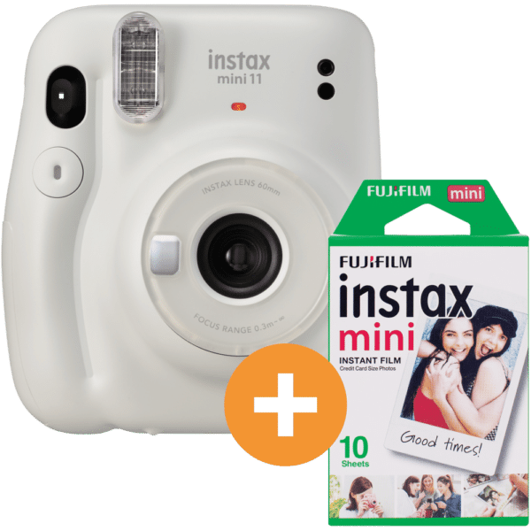 Fujifilm Instax Mini 11 ice-white inkl. 10er instax mini Film Sofortbildkamera