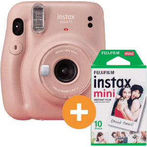 Fujifilm Instax Mini 11 blush-pink Film-Set inkl. 10er instax mini Film Sofortbildkamera