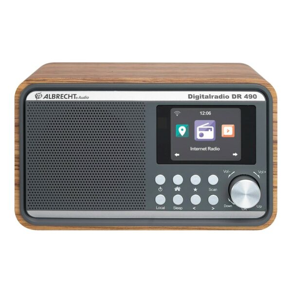 Albrecht Digitalradio DR 490 walnuss DAB+ Internetradio