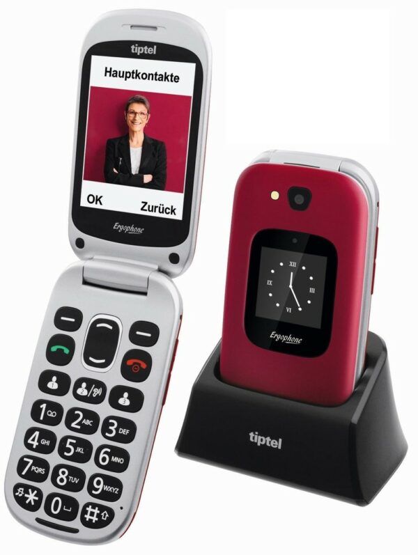 Tiptel Ergophone 6422 rot Handy