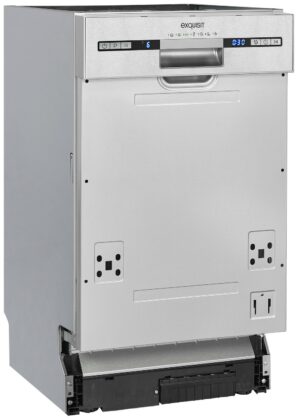 Exquisit EGSP2109-EB-030E inox Einbau-Geschirrspüler integriert 45 cm