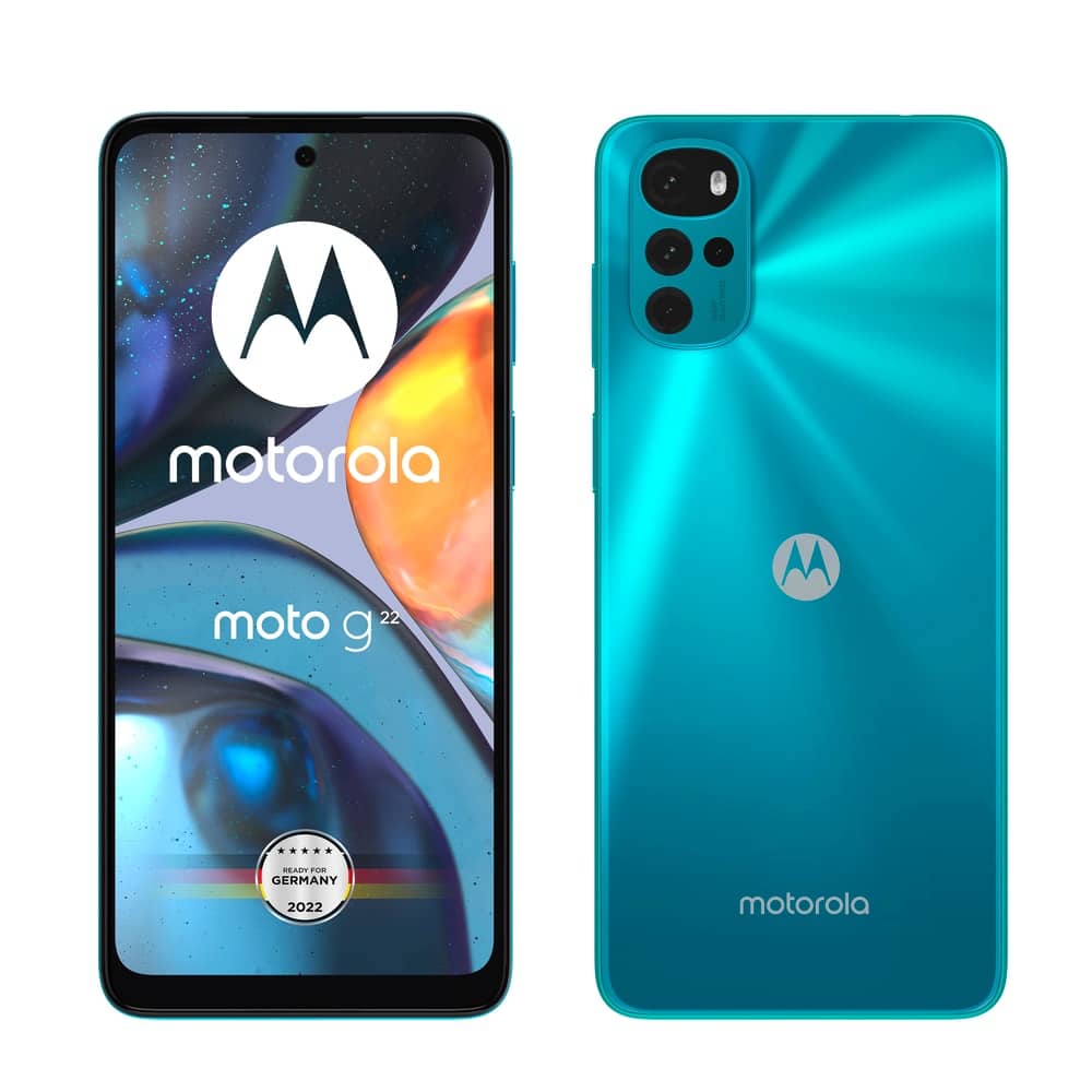 Motorola moto G22 4GB + 64GB Iceberg Blue Smartphone