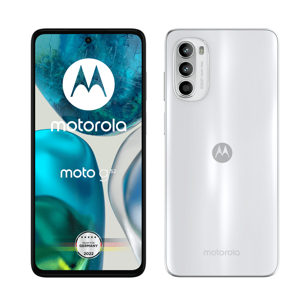 Motorola Moto G52 4GB + 128GB Porcelain White Smartphone