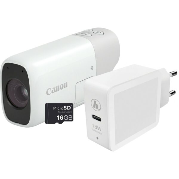 Canon PowerShot ZOOM weiss Essential Kit digitales Monukular
