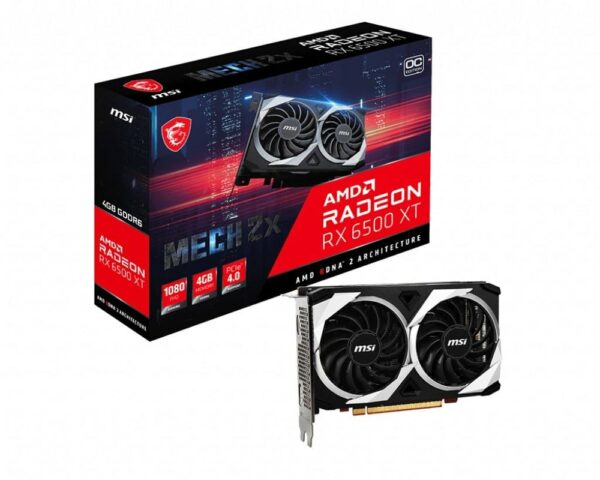 MSI VGA Radeon RX 6500 XT 4GB Mech 2X OC GDDR6 Grafikkarte