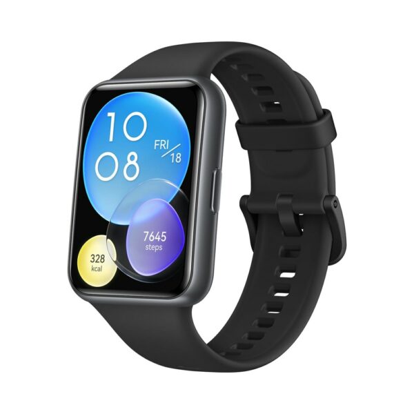 Huawei Watch Fit 2 Mitternacht schwarz mit schwarzem Silikonarmband Smartwatch