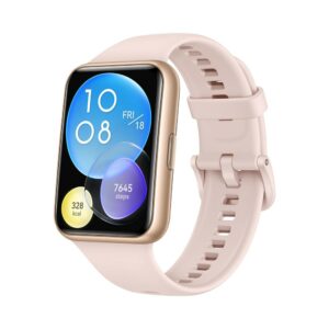 Huawei Watch Fit 2 Sakura pink mit pinkem Silikonarmband Smartwatch