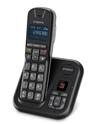Emporia TH-21AB DECT-Schnurlostelefon mit digitalem Anrufbeantworter Schnurloses-Telefon