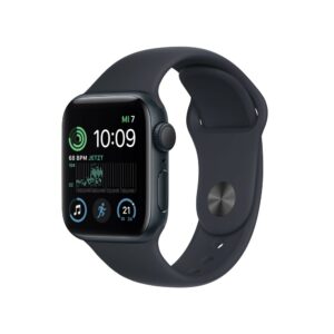 Apple Watch SE GPS 40mm Aluminiumgehäuse Mitternacht mit Mitternacht Sportarmband - Regular