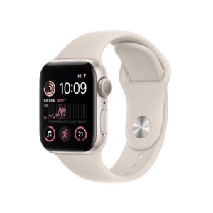 Apple Watch SE GPS 44mm Aluminiumgehäuse Polarstern mit Polarstern Sportarmband - Regular