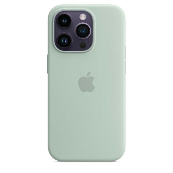 Apple iPhone 14 Pro Silikon Case mit MagSafe - Agavengrün Handyhülle