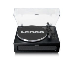 Lenco Lenco LS-430BK - Plattenspieler Mit 4 Eingebauten Lautsprechern Kunstleder schwarz