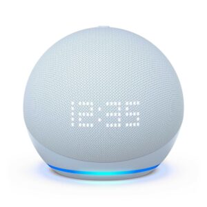 Amazon Echo Dot Uhr (5. Gen) graublau Smarter Lautsprecher