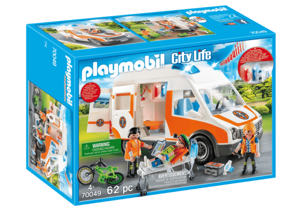PLAYMOBIL 70049 City Life Rettungswagen mit Licht & Sound