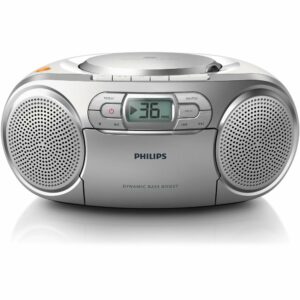 Philips AZ127 silber Radiorekorder mit CD-Spieler und Kassettendeck
