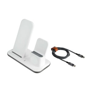 Xtorm PowerStream 3-in-1 kabellose Ladestation für Apple-Geräte - Weiß/Space Grey