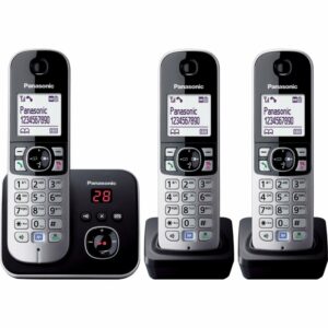 Panasonic KX-TG 6823 GB Trio schwarz Schnurloses Telefon