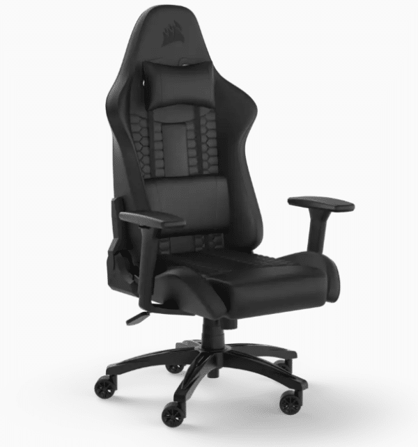 Corsair TC100 RELAXED Gaming-Stuhl – Kunstleder Schwarz/Schwarz