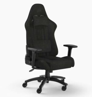 Corsair TC100 RELAXED Gaming-Stuhl – Stoff Schwarz/Schwarz