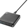CellularLine Ladegerät Multipower Desk 65 Watt Reiselader 4 Ports GaN Black (60003)