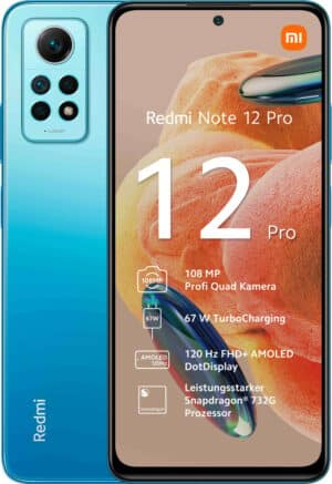 Xiaomi Redmi Note 12 Pro 4G 8GB + 256GB Glacier Blue Smartphone