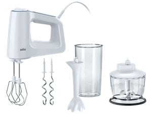 Braun Handmixer MultiMix 3 HM 3135 WH Handmixer inkl. Mixstab