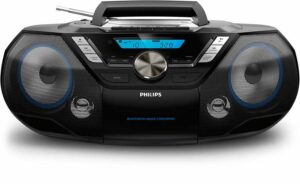 Philips AZB798T schwarz Radiorekorder mit CD-Spieler und Kassettendeck
